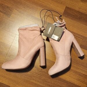 Forever 21 Blush Heeled Boots NWT